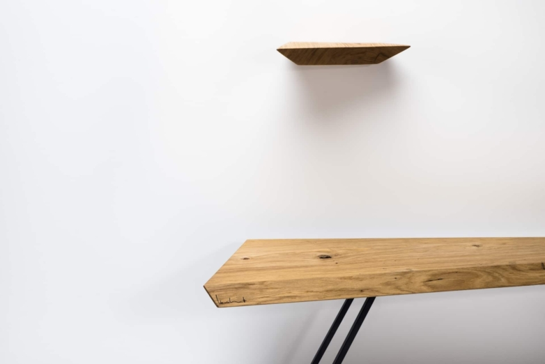 Wandregal S aus Eichenholz | Verschnitt Manufaktur für nachhaltige Holzmöbel